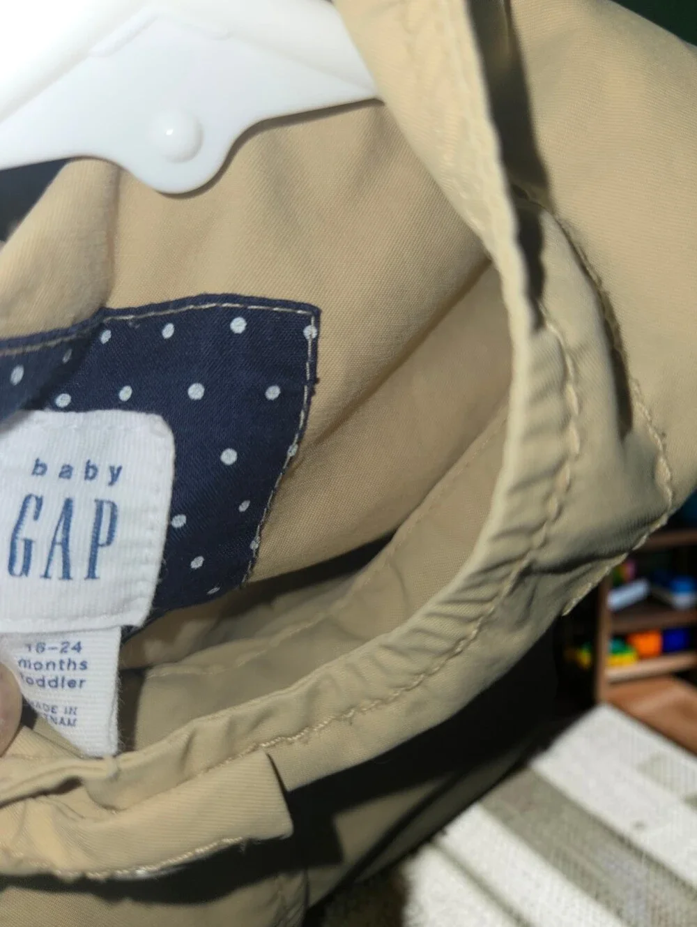 Vintage Baby Gap Hooded Windbreaker Jacket in Khaki